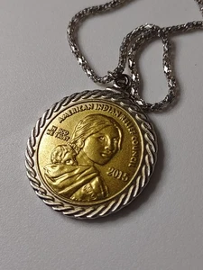 Collana con ciondolo 20,5 pollici American Indian Relief Council Mohawk lavoratori del ferro - Foto 1 di 5