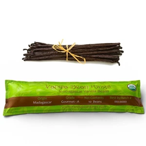 10 Organic Madagascar Vanilla Beans Whole Grade A Vanilla Pods for Vanilla Ex... - Picture 1 of 9