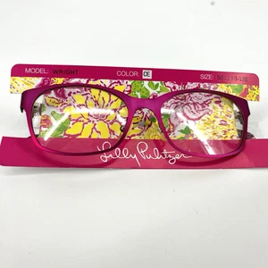 Lilly Pulitzer NEW Frames Glasses Wright Color CE Cherry Pink Cat Eye 50-16-135 - Picture 1 of 5