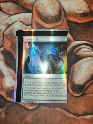 FOIL NFC Miscut Aether Vial FTV Relics MTG Magic the Gathering - Image 1 of 2