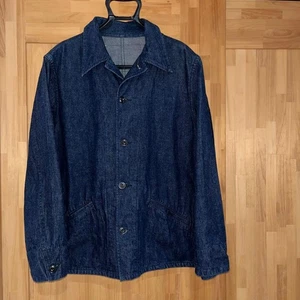 SUGAR CANE Denim Coverall Jacket 90s Unwashed 13oz Workwear Used JAPAN - Picture 1 of 14
