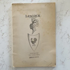 LEACOCK Irish Linen Cocktail Napkins 8 Horseless Carriages VINTAGE  1952 Bar MCM - Picture 1 of 5