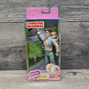 NEU 2002 Fisher Price liebevolle Familie Puppenhaus 6" Papa und 2" Baby - Bild 1 von 8