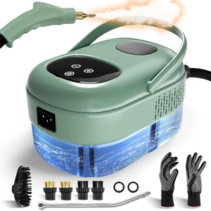 TWOOASES STEAM CLEANER HANDHELD 2500W HIGH PRESSURE STEAMER - GREEN - Picture 1 of 5