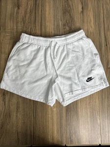 Nike Men's Sweat Shorts Size Large White Drawstring - Picture 1 of 10
