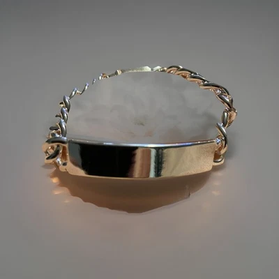 Новый без ценников идентификационный браслет унисекс 8 дюймов ~ 925 пробы ~ гравировка что угодно! - Изображение 1 из 4