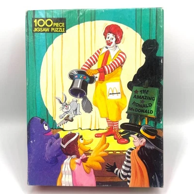 Rompecabezas vintage 1984 McDonalds Ronald Magic 100 piezas 4605-42 Whitman EE. UU. SELLADO NUEVO Foto 1 de 4