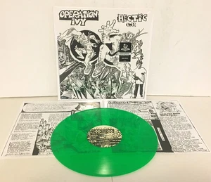 OPERATION IVY hectic 12" NEON GREEN COLORED Vinyl Record w/ Lyrics book , rancid - Imagen 1 de 2