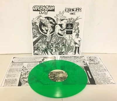 OPERATION IVY hectic 12" NEON GREEN COLORED Vinyl Record w/ Lyrics book , rancid - Image 1 of 2
