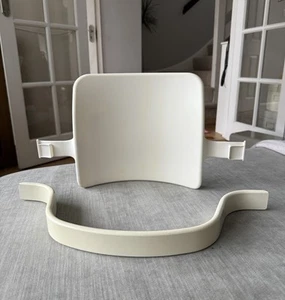 Juego de bebé Stokke Tripp Trapp Off White - Estilo antiguo con barra de seguridad frontal de madera - Imagen 1 de 7