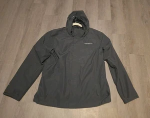 Eddie Bauer Weatheredge Rain Jacket Wind Men’s X- Large Gray Windbreaker Hooded - Picture 1 of 10