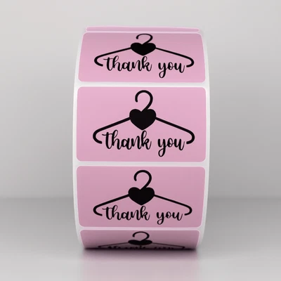 STICKERAFT Thank You Stickers Labels Hanger Heart Small Business Packaging Seals