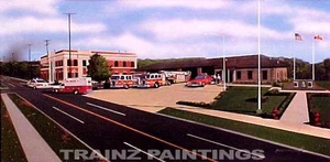 Robert West 126 City of Jacksonville "The Rock" Eisenbahn Kunstdruck - signiert - Bild 1 von 1