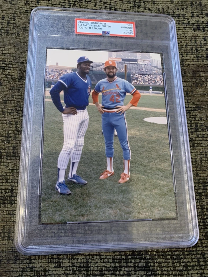 Bruce Sutter And Lee Smith Type 1 5 X 7 Photo Cardinals Cubs PSA - Image 1 of 1