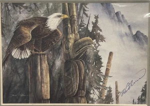 Signed Matted print by Sue Coleman titled "Power of the Eagle." - Picture 1 of 5