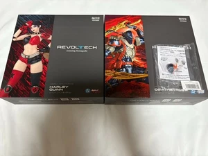Kaiyodo Revoltech Amazing Yamaguchi Harley Quinn Red Black & Deathstroke Ver.1.5 - Picture 1 of 22