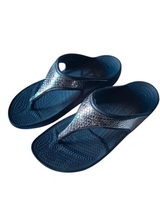 CROCS sandali donna slide-on metallizzati/neri taglia 9 - Foto 1 di 3