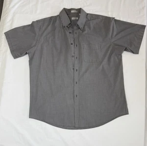 Men's Van Heusen Large Checked Casual Dress Shirt Short Sleeve Button Down - Picture 1 of 9