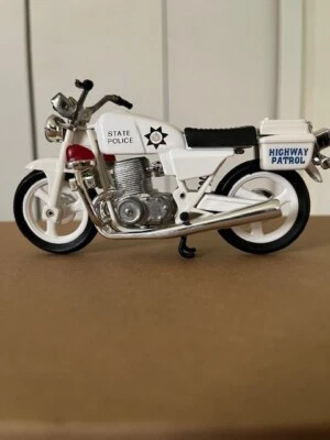 1993 Road Champs State Police Highway Patrol Die Cast Motorcycle - Image 1 of 4