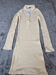 Urban Outfitters BDG Womens Ribbed Button Top Cream Size X Small RRP £36.00 BNWT - Picture 1 of 12