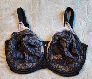 Wacoal Women's Retro Chic Full Figure Underwire Bra Size 32G Black - Picture 1 of 3