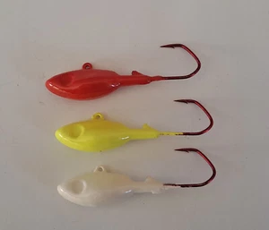 3x Meeresjig Dorschbombe Dorschjig weiß gelb rot 55g - Bild 1 von 2