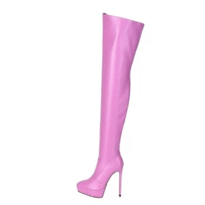 Giaro Damen Herren Overknee Stiefel Giaro Overknee Stiefel SPIRE Pink