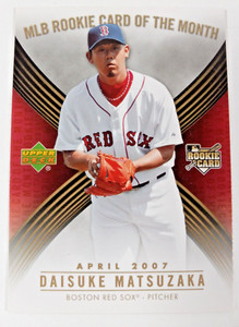 2007 Upper Deck MLB Rookie Card of the Month Daisuke Matsuzaka Boston Red Sox