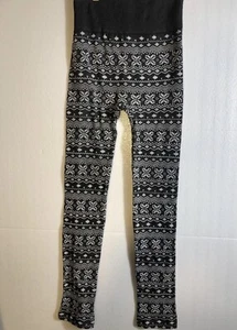 One 5 One Leggings Black White Women’s Size L/XL EUC - Picture 1 of 5