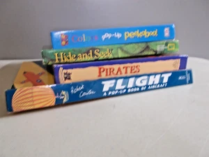 4 POP UP BOOKS # HC COLORS FLIGHT PIRATES HIDE SEEK NATIONAL GEOGRAPHIC PEEKABOO - Picture 1 of 5