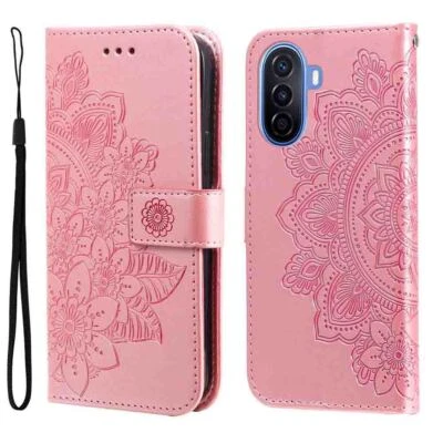 Funda para tarjeta con soporte de cuero flor para Huawei Honor Y90 Moto G60S Google Pixel 6 Foto 1 de 4