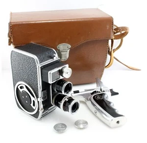 Bolex paillard B8SL Standard 8mm Movie Ciné Camera 2x Lenses cased - UK seller - Picture 1 of 6