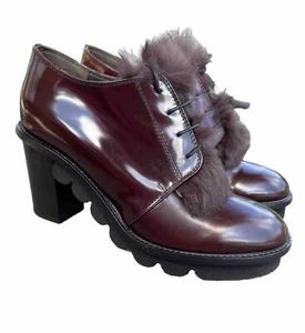 AGL Attilio Giusti Leombruni Damenschuhe Größe 8 Oxford-Absätze mit Fellbesatz Rolo " - Bild 1 von 23