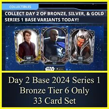 DAY 2 BRONZE 2024 BASE SERIES 1 TIER 6 SET 33 CARDS-TOPPS STAR WARS CARD TRADER