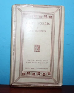 A. E. Housman LAST POEMS Hardcover/DJ (1932) - Picture 1 of 5