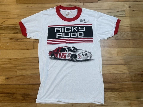 Vintage 1985 Ricky Rudd Motorcraft Bud Moore NASCAR 80s Shirt Mens M Retro PROMO Cover