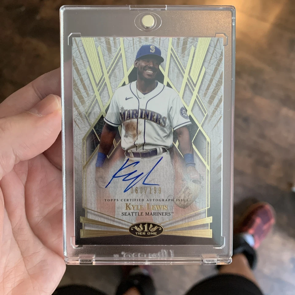 2022 Topps Tier One Kyle Lewis #BOA-KL Break Out Autographs - Image 1 of 4