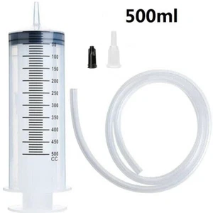 Spritze mit 1m Schlauch 500ml Dosierspritze Einwegspritzen Liquidspritzen - Bild 1 von 18