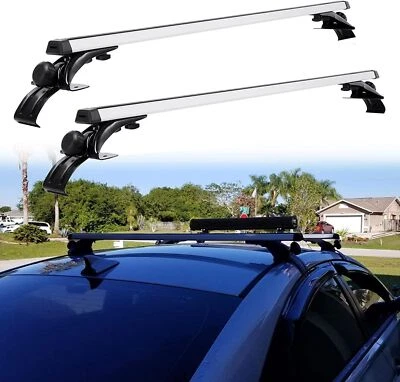 Barra transversal de riel de techo bloqueable 2 piezas apta para Mazda 2 2023 Foto 1 de 4