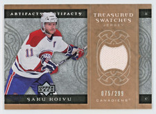 2007 Upper Deck Artifacts Saku Koivu Treasured Swatches /299 Game Used Canadiens