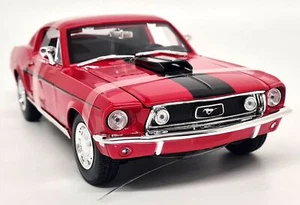 Maisto 1/18 Ford Mustang GT Cobra Jet 1968 rojo diecast modelo de coche a escala - Imagen 1 de 8