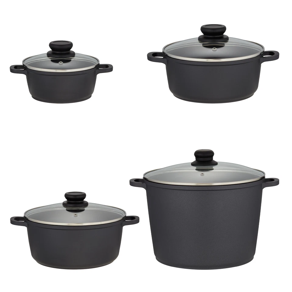 Topf Kochtopf Gemüsetopf 16 20 24 28 cm | Alu Induktion Antihaft Glasdeckel KHG - Bild 1 von 1