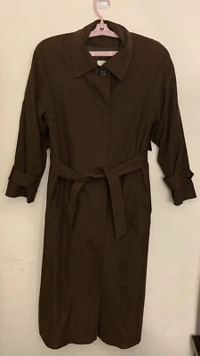 Gabardina marrón vintage Jacqueline Ferrar para mujer talla 4P Foto 1 de 4