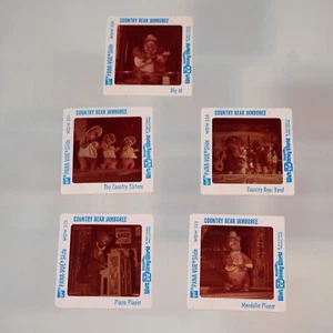 Vintage Lot of 5 Pana-Vue Film Slides Walt Disney World Country Bear Jamboree - Picture 1 of 6