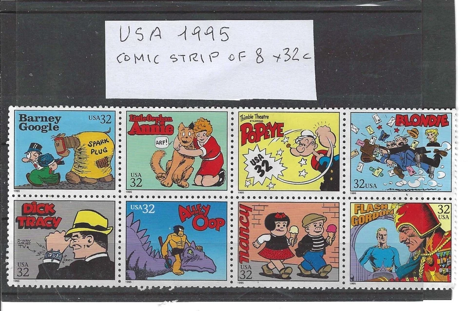 U.S.A. COMIC STRIP OF 8 X 32c MNH - Image 1 of 1