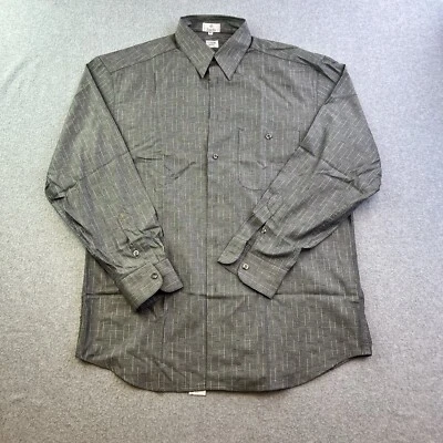Camisa Zanella Para Hombre Grande Gris Oscuro Manga Larga Abotonada Informal Adulto Italia Foto 1 de 4