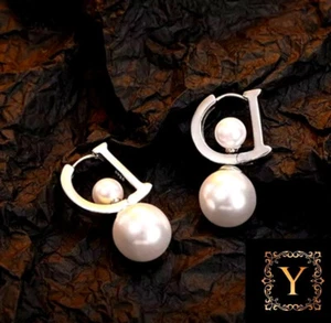 Wunderschöne 925 Sterling Silber Creole925  mit Perlen! - Bild 1 von 2