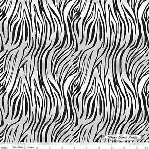 RILEY BLAKE, "ON SAFARI", C10456-BENGAL WHITE, ANIMAL PRINT FABRIC, PER 1/2 YD - Picture 1 of 1