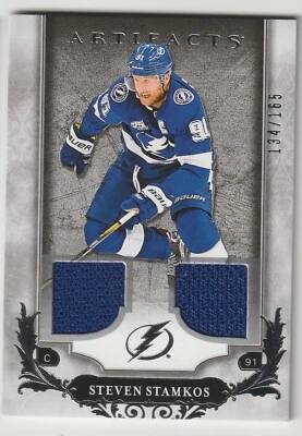 2018-19 UD Artifacts Steven Stamkos Silver Relics TB Lightning 134/165 Blue - Image 1 of 2