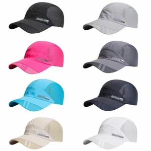 8 Colors Dry Running Baseball Summer Mesh Cap Visor Mens Hat Sports Cool Fashion - Picture 1 of 18